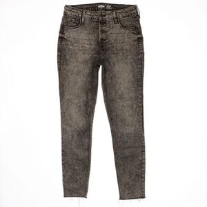 Old Navy Jeans Womens Size 4 Stone Charcoal Button Fly Super High Skinny 28 x 27